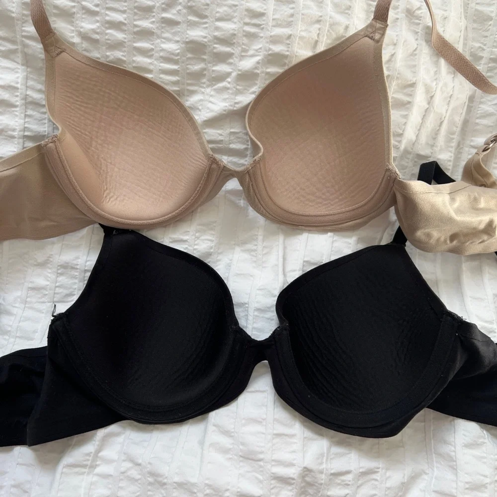 Aerie Sunnie Full Coverage Lightly Lined Bra Black and Tan Set - Picture 3 of 4